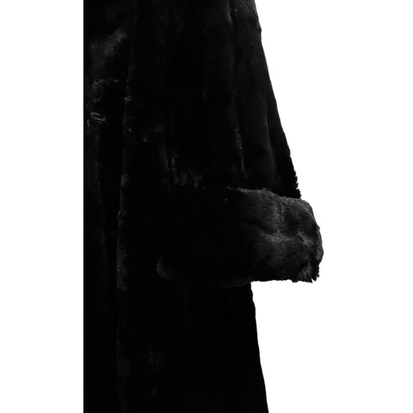 Vintage Luthel Furs Black Heavy Fur Overcoat - Women's 10 - Picture 6 of 9